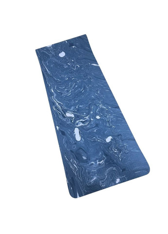 Набір для йоги та фітнесу, килимок для йоги + 2 блоки для йоги (цегла-пропс) біло-синій No Brand (342740866)