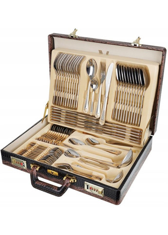 Набір столових приладів Limited Edition Versace LV-1002 на 12 персон у подарунковому кейсі 72 предмети Версаче Versace Collection (297331961)