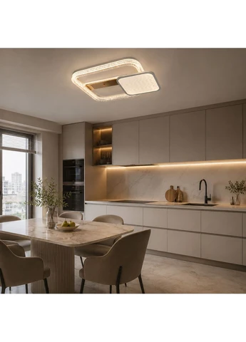 Люстра стельова LED з пультом золото No Brand (398902543)