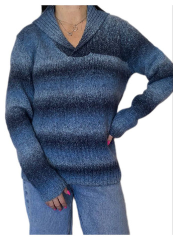 Комбинированный зимний шерстяной свитер Wool & Cashmere