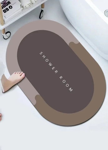 Килимок у ванну кімнату овальний вологопоглинаючий протиковзний 40х60 см Good Idea (290683405)