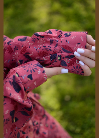 Сорочка з принтом "Малинові пташки" HOCHUSOBITAKE (332183706)