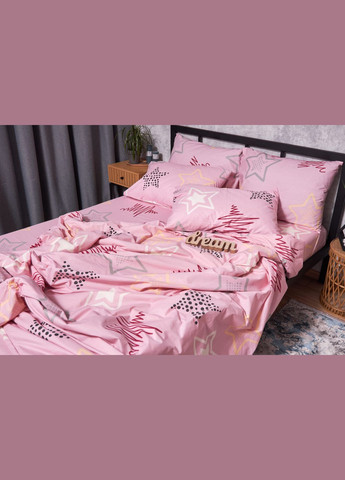 Комплект постельного белья Бязь Gold Люкс евро 200х220 наволочки 4х50х70 (MS-820002661) Moon&Star alpha pink (286761779)