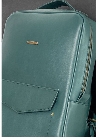 Шкіряний жіночий міський рюкзак на блискавці Cooper зелений краст BlankNote (348359248)