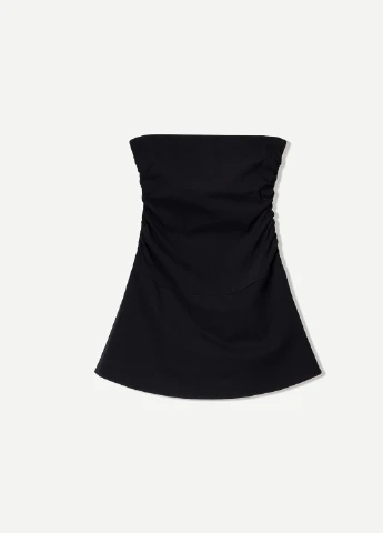 Черное праздничный платье Bershka однотонное