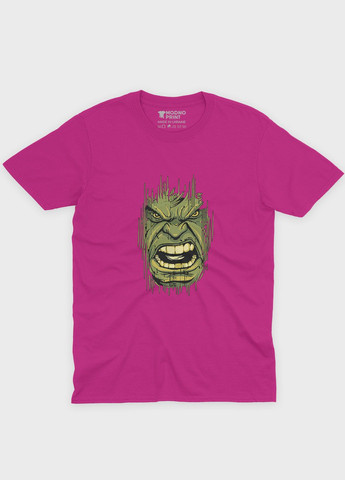 Розовая демисезонная футболка для мальчика с принтом супергероя - халк (ts001-1-fuxj-006-018-001-b) Modno