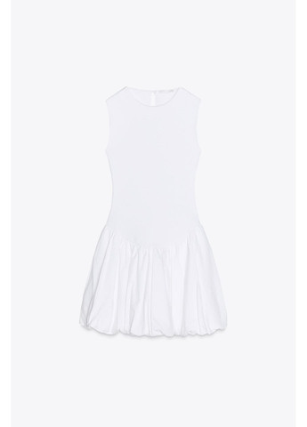 Білий комбінована інтерлочна сукня Zara