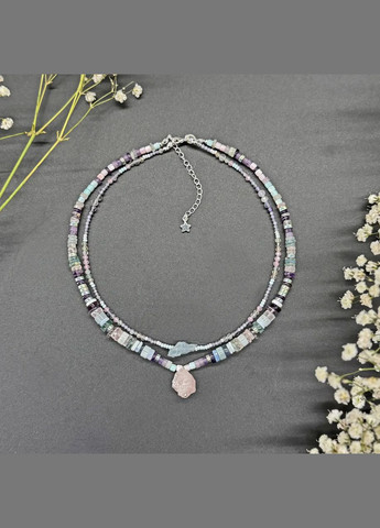 Чокер натуральний Аквамарин, Флюорит, Перламутр, Кварц, Циркон, гіп-ний сплав колір срібло d-8-6-5х2-3мм+- L-37-42см No Brand кварц, флюорит, шпінель, циркон, гематит, аметист, перламутр, опал, аквамарин медичний сплав, бісер, натуральний камінь, латунь срібло (335054174)