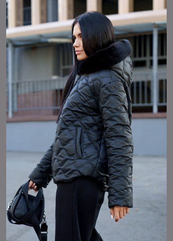 Чорна демісезонна демісезонна жіноча куртка Liton