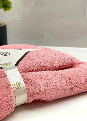 Комплект однотонных полотенец 2 шт., микрофибра Homedec однотонный розовый