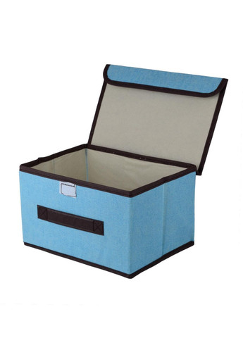 Короб-органайзер для зберігання з кришкою 26*18.5*16 см Блакитний (ОД-109-61) No Brand (371809829)