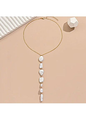 Кольє з підвіскою із барочних намистин No Brand (351385024)