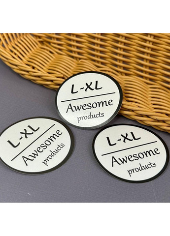 Наклейка-бирка размерник L-XL – 50 мм белая Plus-plus (354793858)