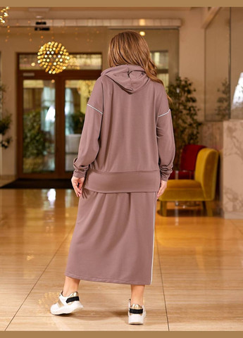 Жіночий спортивний костюм зі спідницею колір графіт New Trend (304988622)