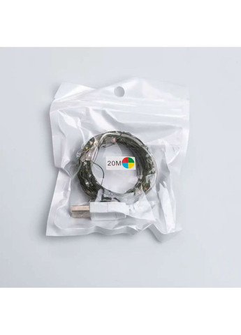 Гирлянда роса 20 метров USB на 200 led светодиодов капля зеленый провод мультиколор USB200L20MGML (A-033149) Garlando (358933664)