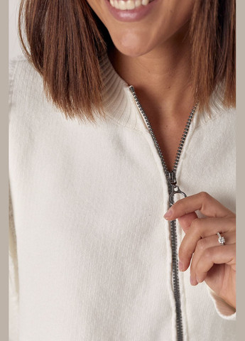 Молочный демисезонный кардиган Lurex