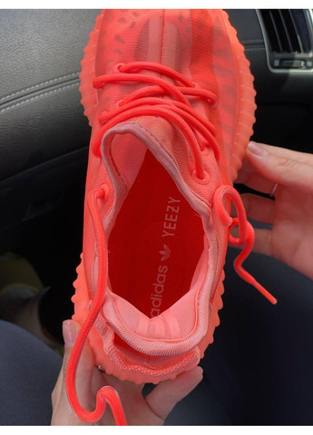 Оранжевые демисезонные кроссовки мужские adidas yeezy boost 350 orange адидас изи буст No Brand
