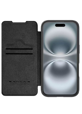 Шкіряний чохол-книжка Qin Prop для Apple iPhone 16 Pro Max Black Nillkin (345636849)