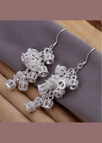 Посеребрённые серьги Гроздь корон Fashion Jewelry (336949655)
