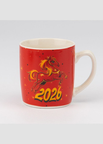 Чашка с ложкой новогодняя Год Коноди 200 мл 8 см 19250-003 No Brand (346152430)