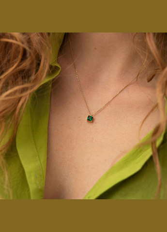 Золотое колье Альма (зеленый фианит) кол02368 45 Oniks (264644573)