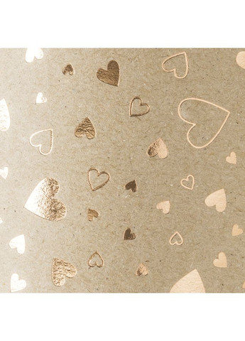Крафт-картон для дизайна "Сердца" А4(21х29,7см) Розовое золото 220г/м2 Heyda (362578647)