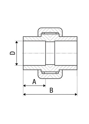 Разъемное соединение PP-r 40 x 40 мм ITAL (316095241)