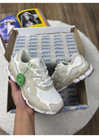 Бежевые летние кроссовки asics gel-nyc beige асикс гель нюк No Brand