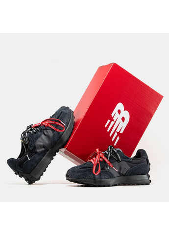 Темно-синій Осінні кросівки жіночі і чоловічі new balance 327 blue black grey | нью беланс 327 темно-сині No Brand