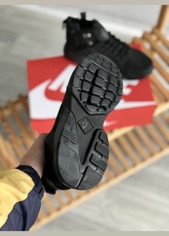 Чорні Зимовий кросівки зимові чоловічі No Brand Huarache X Acronym winter black termo | Найк Хуарачі х Акронум високі термо