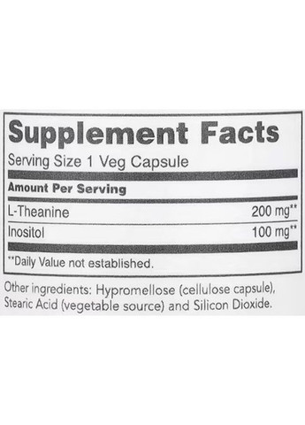 L-Theanine 200 mg 60 Veg Caps Protocol for Life Balance (315885846)