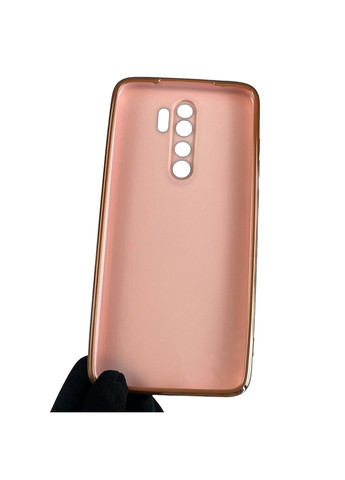 Чохол для Redmi Note 8 Pro глянсовий із золотою окантовкою із захистом камери на сяомі редмі нот 8 про рожевий Xiaomi (366019396)