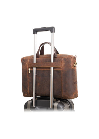 Коричневая кожаная сумка под документы TC78 TAN Octo 15 (Havana Tan) Visconti (303830844)