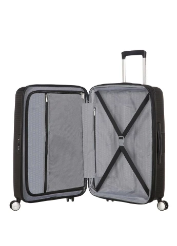 Валіза, Soundbox, поліпропілен, середня, 67см, 71.5/81л, TSA, 4 колеса, EXP, чорний American Tourister (378290395)