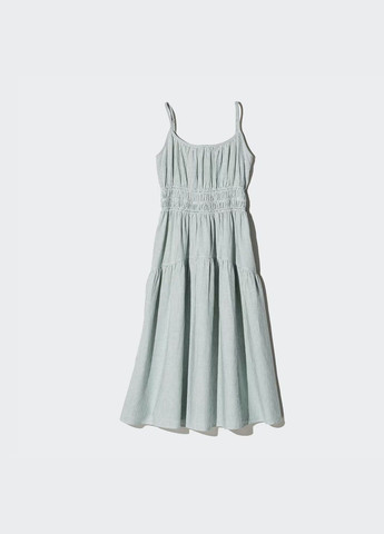 Светло-зеленое платье Uniqlo в полоску