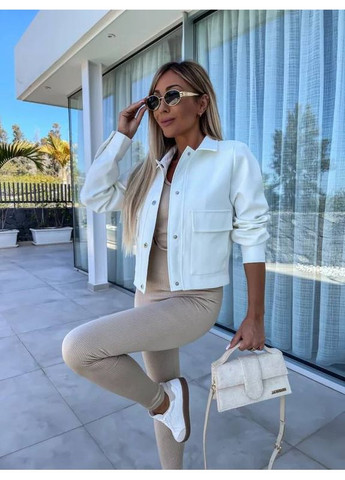 Белый женский женский стильный пиджак Україна однотонный - всесезон