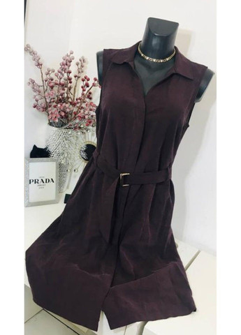 Бузкова ділова жіноча сукня з поясом н&м (56696) xs фіолетова H&M