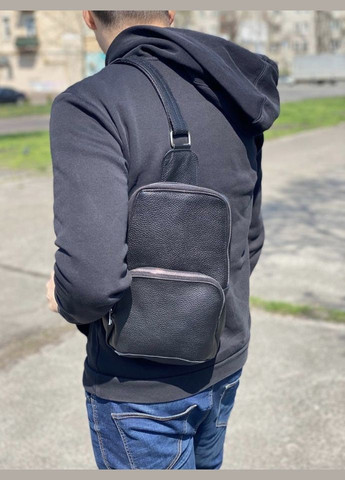 Чорна шкіряна сумка на груди чоловіча N41719FA Newery (303830743)