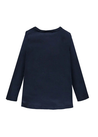 Синий демисезонный лонгслив MEK с надписями