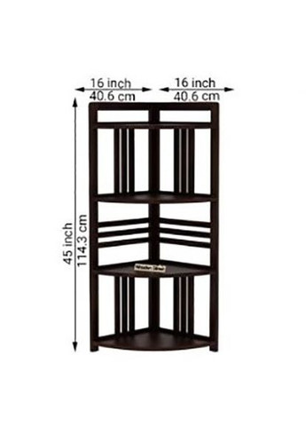 Стеллаж угловой из дерева Мотерон латте (УСП-002416) No Brand (327869903)