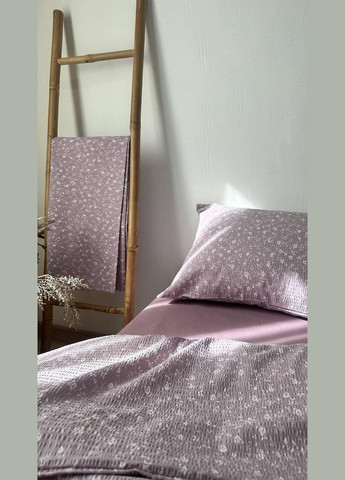 Постільна білизна з натуральної бавовни Ранфорс жниварка Полуторна 150 x 210 см Бузковий (П1Е5402-1) No Brand (308754804)