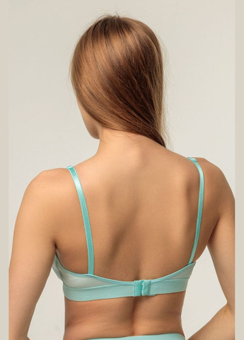 Голубой бралетт хлопковый бралет в рубчик Ozone без косточек