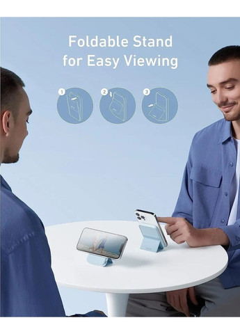 Магнітний павербанк MagGo 622 5000 mAh з бездротовою зарядкою і підставкою Бездротовий павербанк Magsa Anker (349824348)