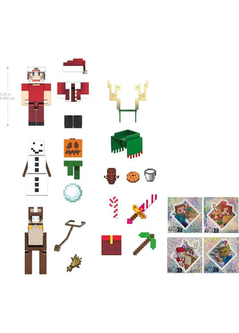 Адвент-календарь Minecraft с фигурками и аксессуарами Mattel (369474273)