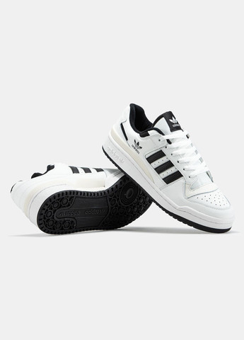 Білі Осінні кросівки чоловічі adidas forum 84 low white black | адідас форум 84 лов білі No Brand
