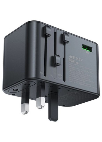 Зарядний пристрій 5xUSB 75W (3xUSB-C+2xUSB-A) Gan Z1 Fast Charger Acefast (322336420)