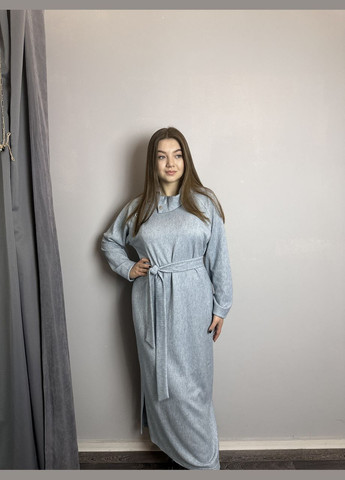 Голубое кэжуал женское трикотажное платье голубого макси mkjl7490021-1 Modna KAZKA
