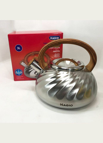 Чайник MG-1194 3 л со свистком, чайник со свистком для индукционной плиты, чайник газовый Magio (364664795)