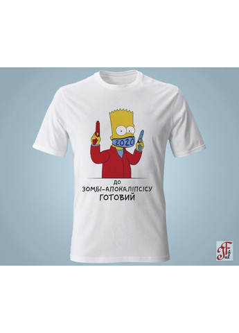 Жіноча футболка з принтом Барт до зомбі-апокаліпсису готовий. XXL ЗаСвіт - (280940450)