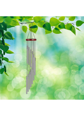 Декоративный деревянный подвесной колокольчик подвеска на дверь ловец ветра с металлическими трубками 12 труб Yu Xin (341724410)